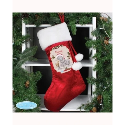 Personalised Me to You Reindeer Luxury Red Stocking Personalised Me to You Reindeer Luxury Red Stocking