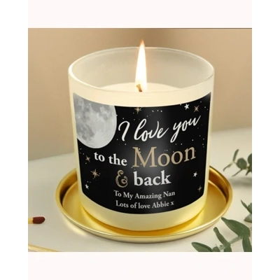 Personalised Moon & Back Scented Jar Candle Personalised Moon & Back Scented Jar Candle