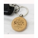 Personalised Moon & Back Wooden Keyring