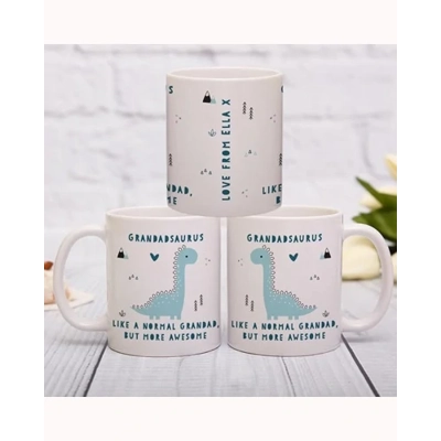 Personalised More Awesome Blue Dinosaur Mug Personalised More Awesome Blue Dinosaur Mug