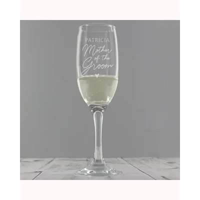 Personalised Mother of the Groom Flute Glass Personalised Mother of the Groom Flute Glass