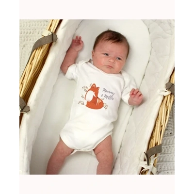 Personalised Mummy and Me Fox 0-3 Months Baby Vest Personalised Mummy and Me Fox 0-3 Months Baby Vest