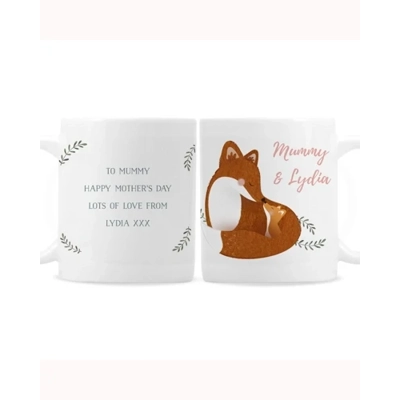 Personalised Mummy and Me Fox Mug Personalised Mummy and Me Fox Mug