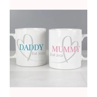 Personalised Mummy & Daddy Mug Set