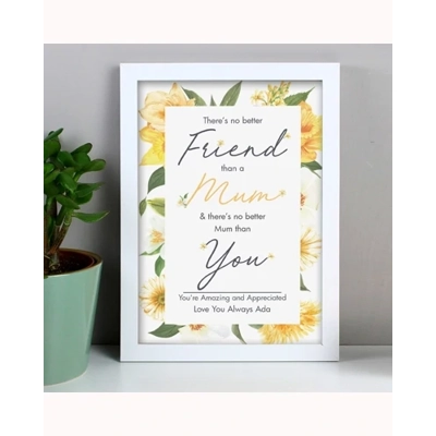 Personalised No Better Mum White A4 Framed Print Personalised No Better Mum White A4 Framed Print