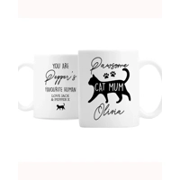Personalised Pawsome Cat Mum Mug