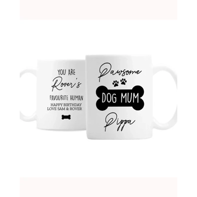 Personalised Pawsome Dog Mum Mug
