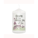 Personalised Pink Church Pillar Candle