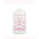 Personalised Pink Papercut Style Pillar Candle