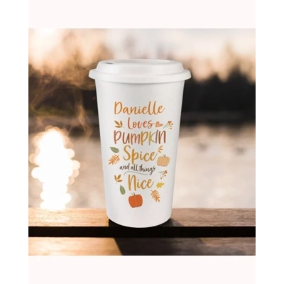 Personalised Pumpkin Spice Travel Mug Personalised Pumpkin Spice Travel Mug