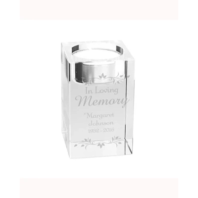 Personalised Sentiments Glass Tea Light Holder Personalised Sentiments Glass Tea Light Holder