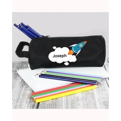 Personalised Space Rocket Pencil Case Personalised Space Rocket Pencil Case