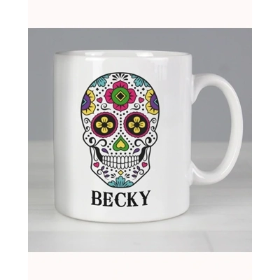 Personalised Sugar Skull Mug Personalised Sugar Skull Mug