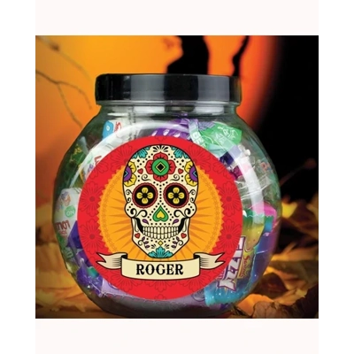 Personalised Sugar Skull Sweet Jar Personalised Sugar Skull Sweet Jar