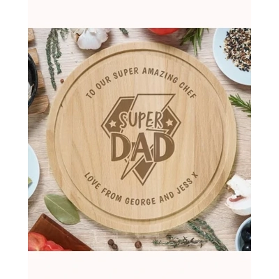 Personalised Super Dad Chopping Board Personalised Super Dad Chopping Board