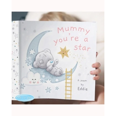 Personalised Tiny Tatty Teddy Mummy You're A Star, Poem Book