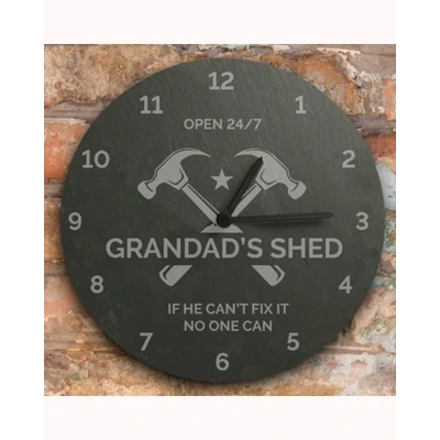 Personalised Tools Slate Clock