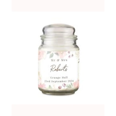 Personalised Wedding Large Scented Jar Candle Personalised Wedding Large Scented Jar Candle
