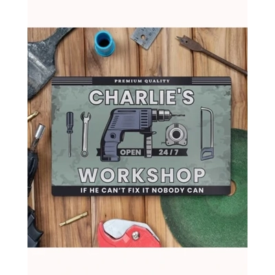 Personalised Workshop Metal Sign Personalised Workshop Metal Sign