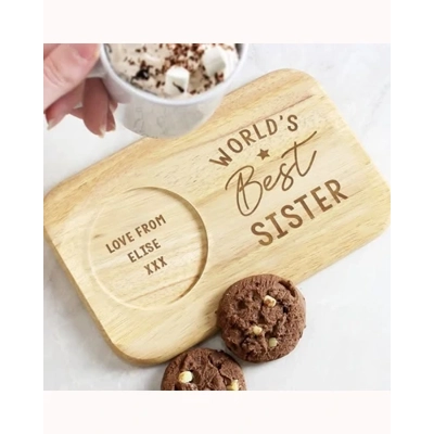 Personalised World's Best Wooden Coaster Tray