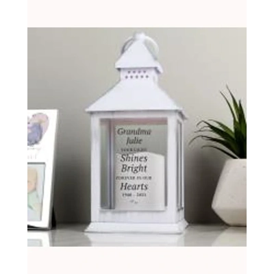 Personalised Your Light Shines Bright White Lantern Personalised Your Light Shines Bright White Lantern