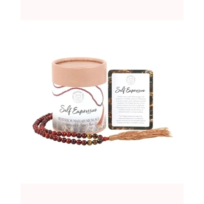 Self Expression Rosewood & Tiger's Eye Mallah Necklace