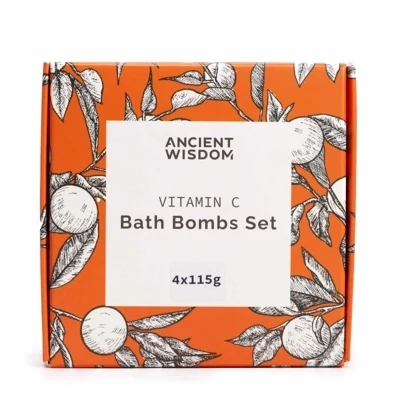 Set of 4 Vitamin C Bath Bombs – Aromatherapy Quartet Set of 4 Vitamin C Bath Bombs – Aromatherapy Quartet