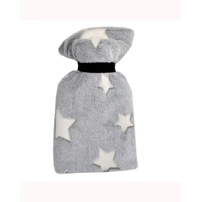Stars Blue Glow Fleece 0.5L Mini Hot Water Bottle