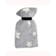 Stars Blue Glow Fleece 0.5L Mini Hot Water Bottle