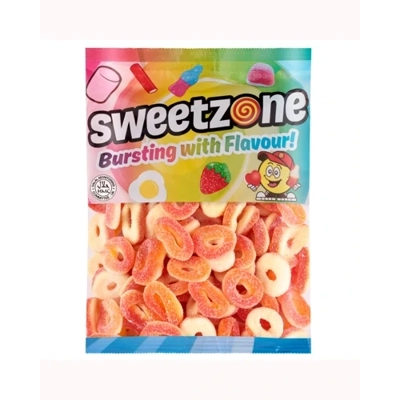 Sweetzone Peach Rings Bag 1kg Sweetzone Peach Rings Bag 1kg