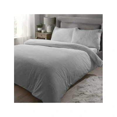 Teddy Fleece Duvet Set - Silver King Teddy Fleece Duvet Set - Silver King