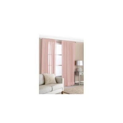 Top Voile Curtain Panels Pk2 - Blush Top Voile Curtain Panels Pk2 - Blush
