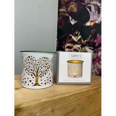 Tree Heart White Burner Tree Heart White Burner