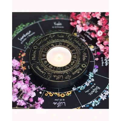 Wheel of the Year Tealight Candle Holder