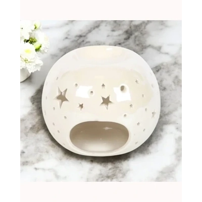 White Iridescent Wax Burner