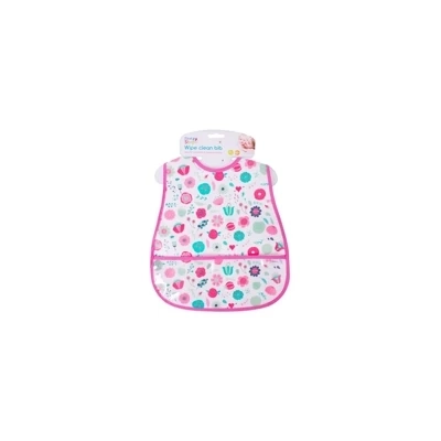 Wipe Clean Bib - Pink Flowers Wipe Clean Bib - Pink Flowers