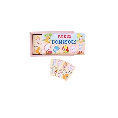 Wooden Dominoes - Farm Animals Wooden Dominoes - Farm Animals