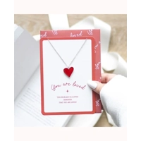 You Are Loved Heart Necklace Gree..