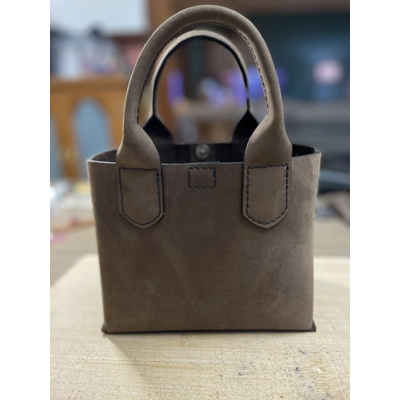 Small Hand-Stitched Leather Handbag