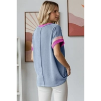 Ribbed Color Block Top