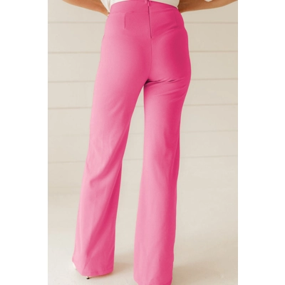 Pink High Waist Flared Pants
