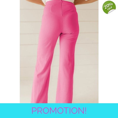 Pink High Waist Flared Pants