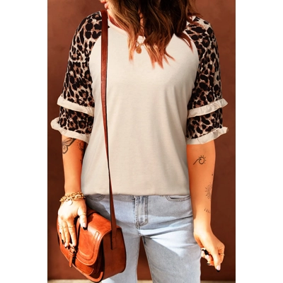 Apricot Ruffle Leopard