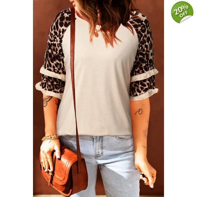 Apricot Ruffle Leopard