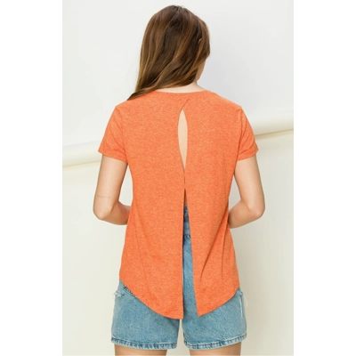 Short Sleeve Open Back Tee