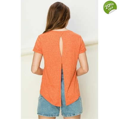 Short Sleeve Open Back Tee
