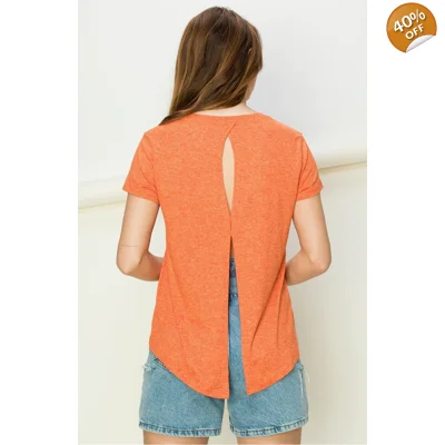 Short Sleeve Open Back Tee