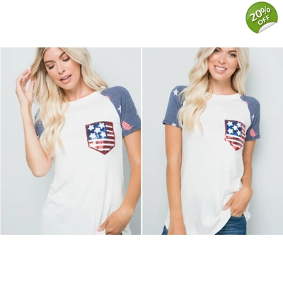 4th of July Sequin Pocket