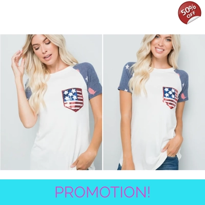 4th of July Sequin Pocket