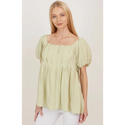 Square Neck Solid Princess Top